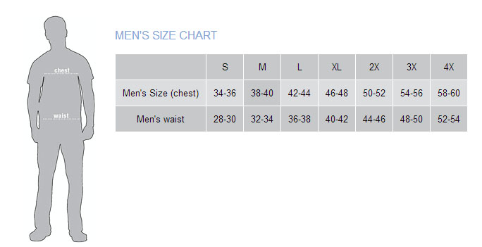 Jockey Men's Scrubs Size Chart