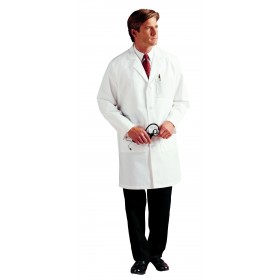 Landau Men's 3-Pocket Poplin Lab Coat - 3132
