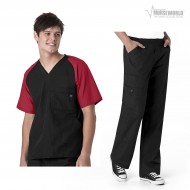 WonderWink Men's Raglan Color Block Scrub Set 6716C/5716